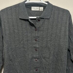 Colter Bay Sweater‎ Vintage Womens Gray 3/4 Sleeve Classic Fit